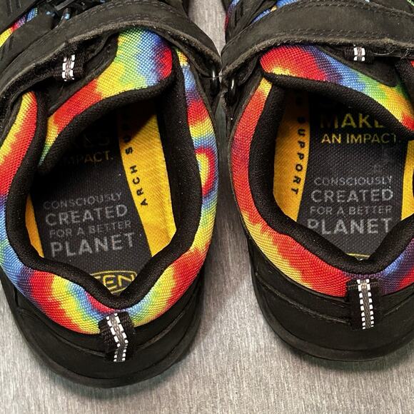 Keen Kids Size 3 Unisex Newport Black tie Dye Athletic water hiking Shoes - Picture 5 of 16